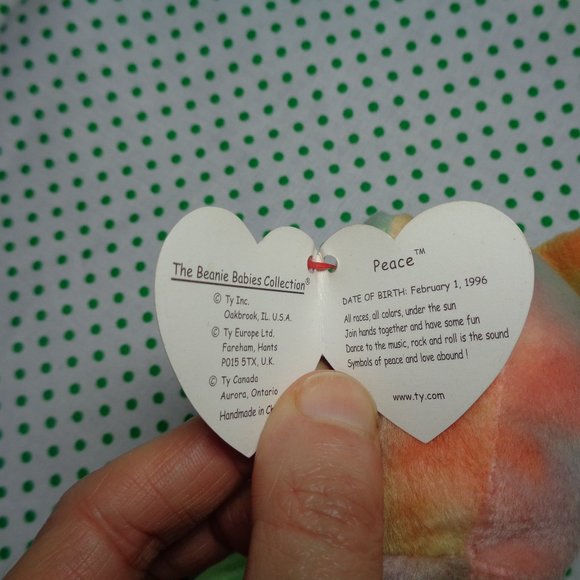 TY Peace Bear 1996 DOB - Picture 14 of 16